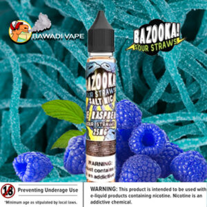 BAZOOKA SALT NIC - BLUE RASPBERRY SOUR STRAWS