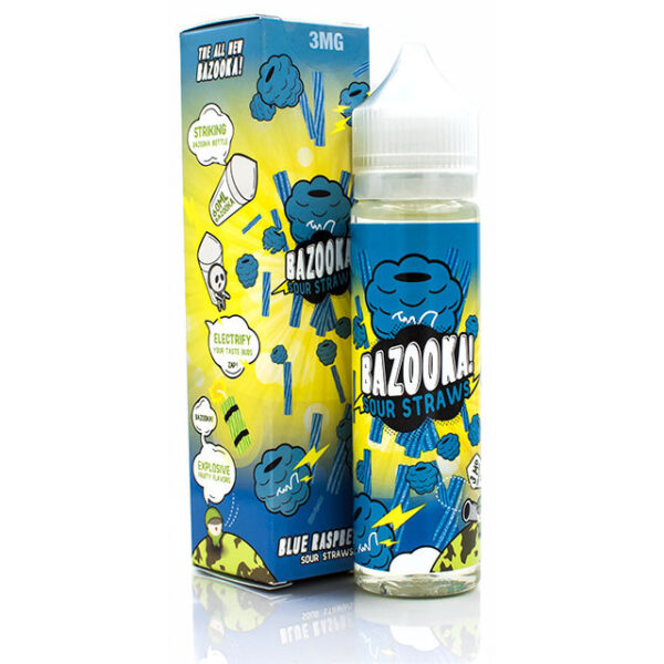 BAZOOKA E-LIQUID - BLUE RASPBERRY SOUR STRAWS - Image 2