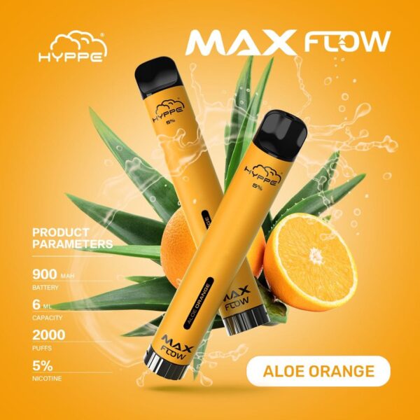 HYPPE MAX FLOW 2000 PUFFS - ALOE ORANGE