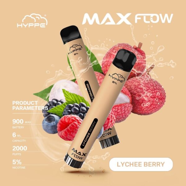 HYPPE MAX FLOW 2000 PUFFS - LYCHEE BERRY