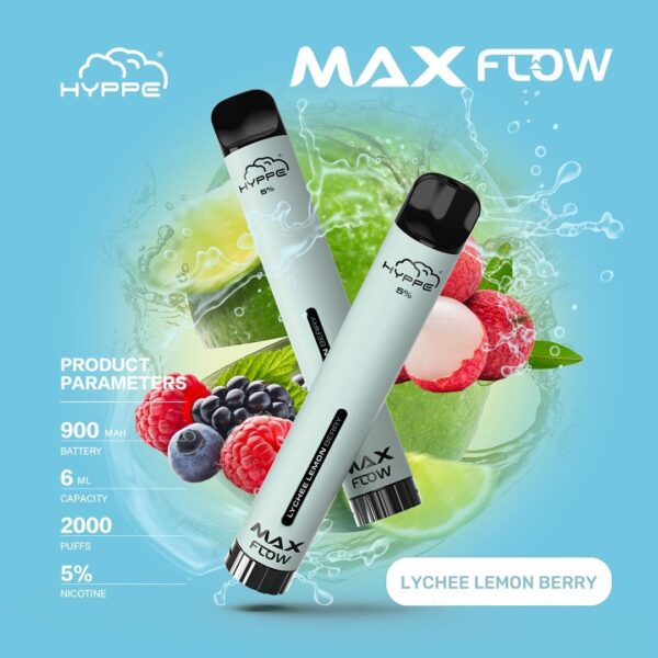 HYPPE MAX FLOW 2000 PUFFS - LYCHEE LEMON BERRY