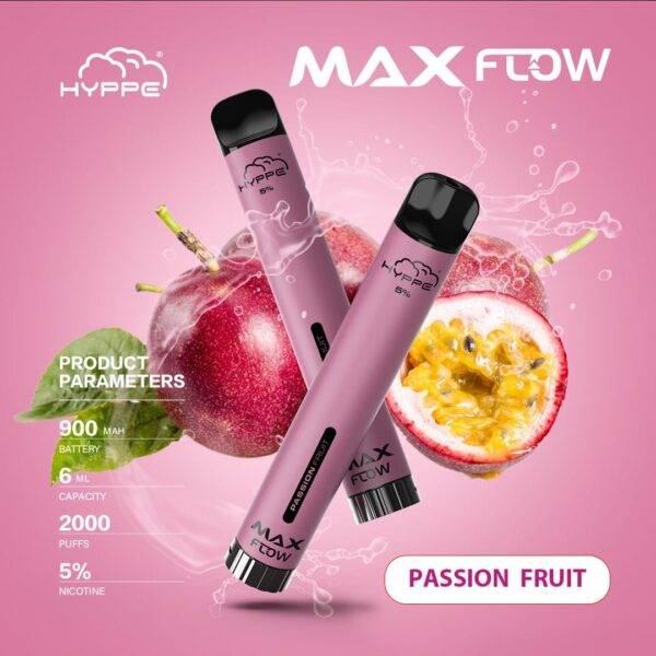 HYPPE MAX FLOW 2000 PUFFS - PASSION FRUIT