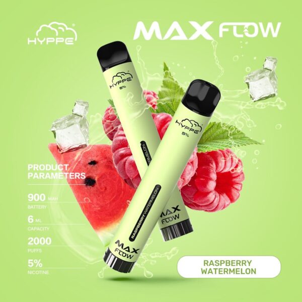 HYPPE MAX FLOW 2000 PUFFS - RASPBERRY WATERMELON
