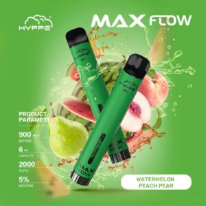 HYPPE MAX FLOW 2000 PUFFS - WATERMELON PEACH PEAR